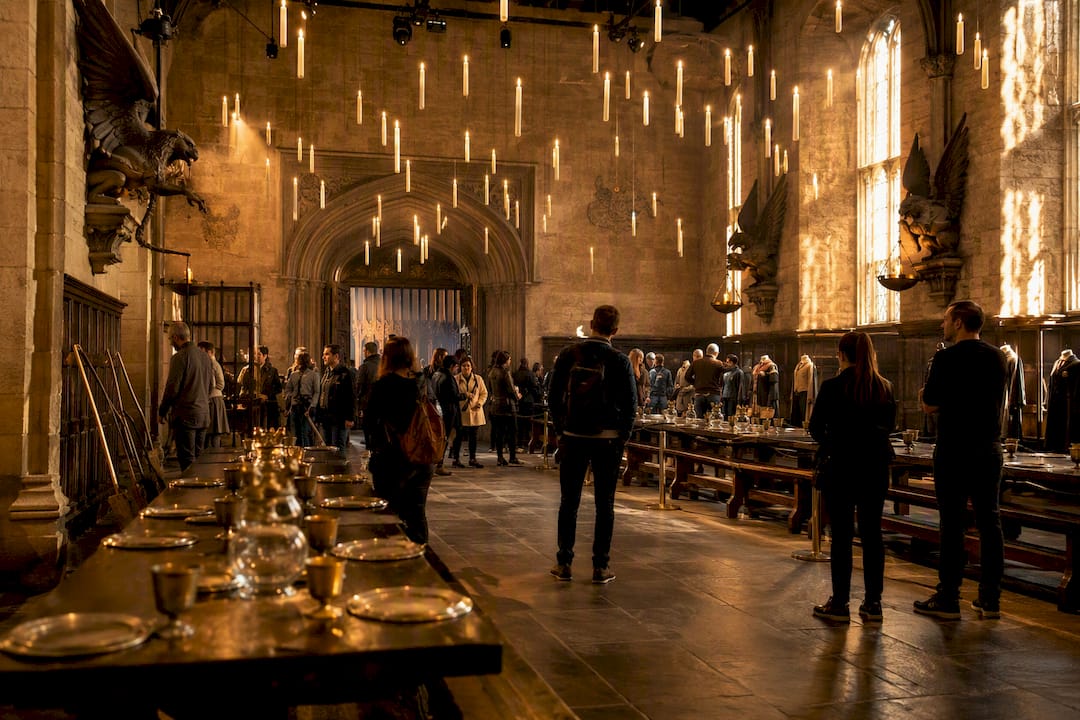 Interior view of Harry Potter Great Hall set