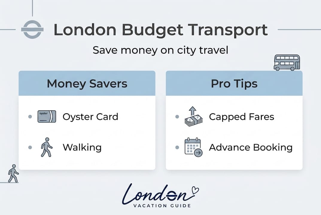Infographic shows budget transport tips for London