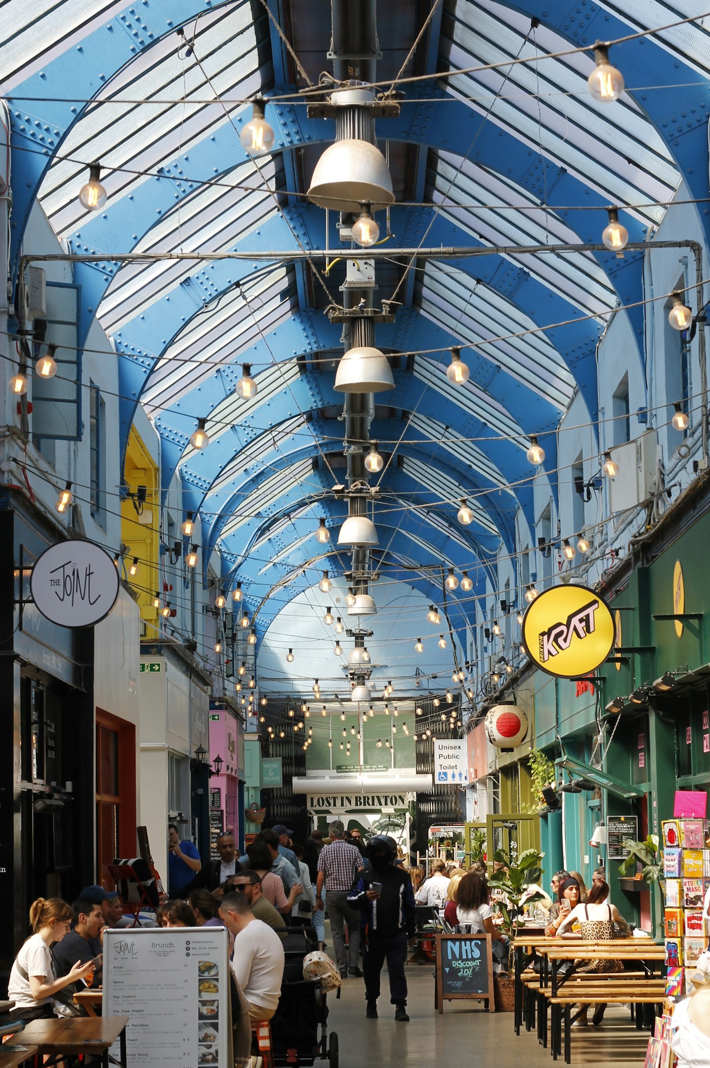 Electric Avenue and the colourful stalls of Brixton Market in south London